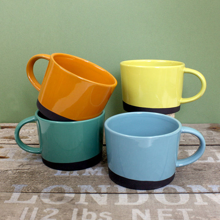 Dipped Black Clay Mug