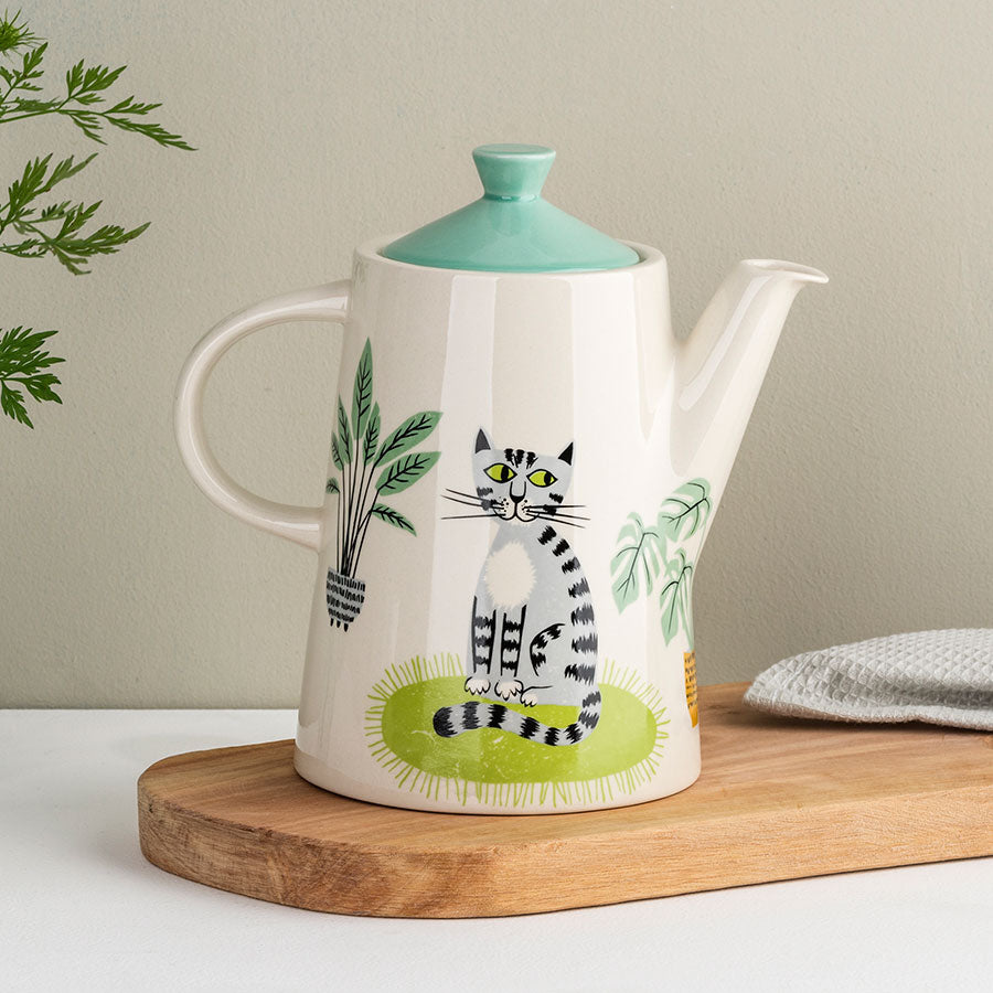 Handmade Ceramic Cat Teapot by Hannah Turner