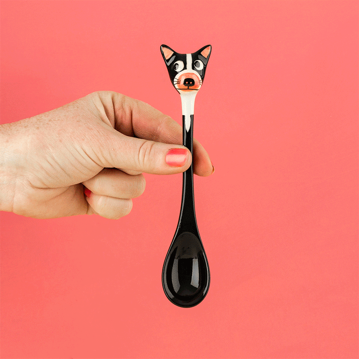 Handmade Ceramic Dog Spoons box of four