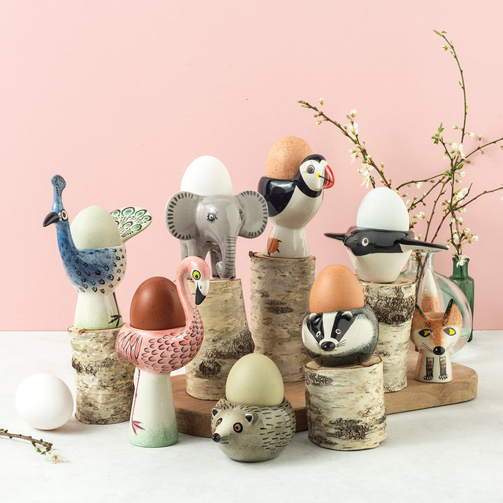 Bird and animal egg cup collection by Hannah Turner