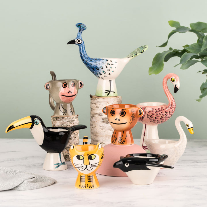 Handmade Ceramic Egg Cup Group by Hannah Turner