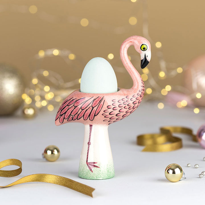 Handmade Ceramic Flamingo Egg Cup by Hannah Turner
