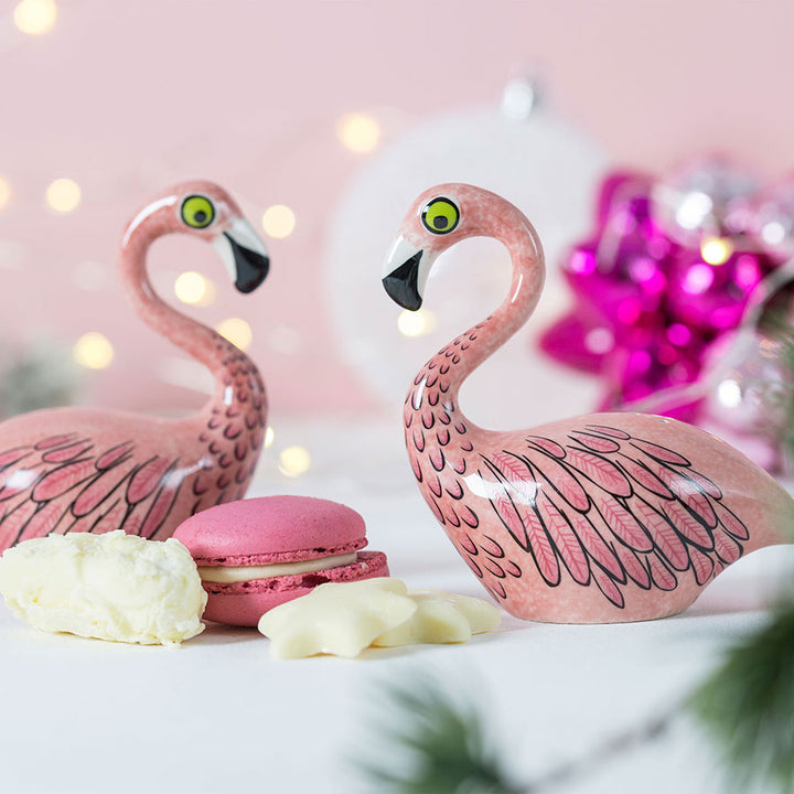 Handmade Ceramic Flamingo Salt and Pepper Shakers by Hannah Turner