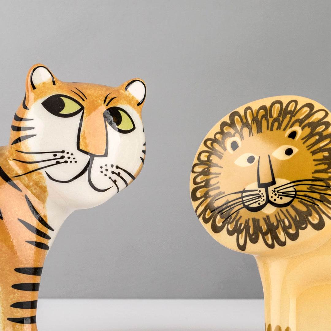 Handmade Ceramic Tiger and Lion Money Boxes by Hannah Turner
