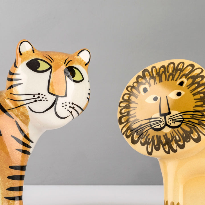 Handmade Ceramic Tiger and Lion Money Boxes by Hannah Turner