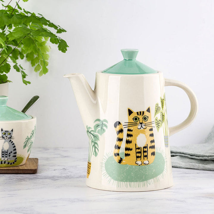 Handmade Ceramic Cat Teapot by Hannah Turner