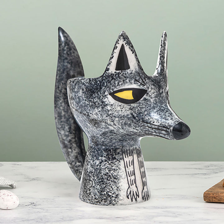 Handmade Ceramic Wolf Egg Cup by Hannah Turner
