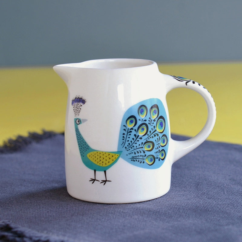 Handmade Ceramic Peacock Small Jug by Hannah Turner