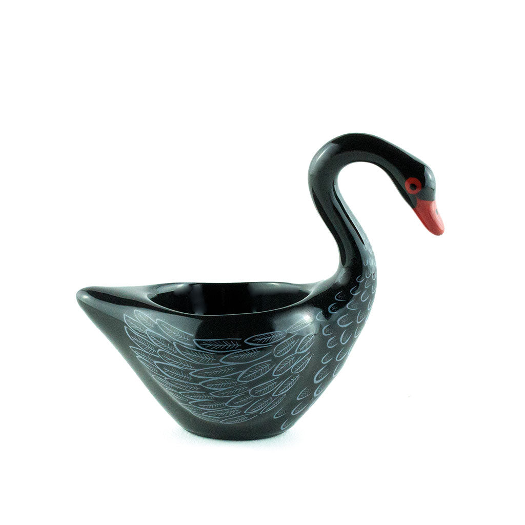 Handmade Ceramic Black Swan Egg Cup by Hannah Turner