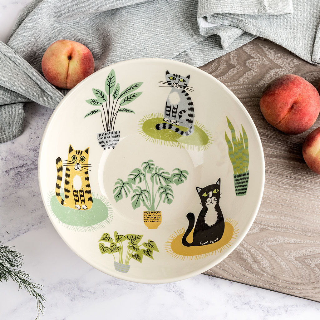 Handmade Ceramic Cat Serving Bowl by Hannah Turner