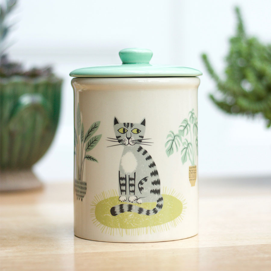 Handmade Ceramic Cat Storage Jar