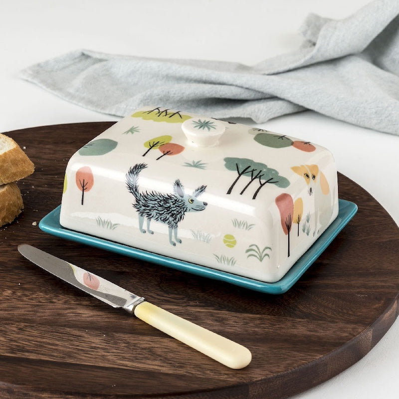 Handmade Ceramic Dog Butter Dish by Hannah Turner
