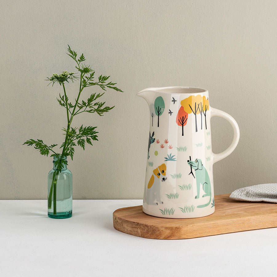 Handmade Ceramic Dog Tall Jug by Hannah Turner