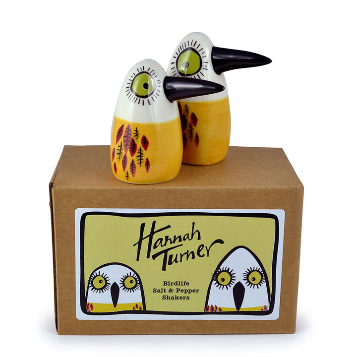 Handmade Ceramic Yellow Bird Salt and Pepper Shakers by Hannah Turner