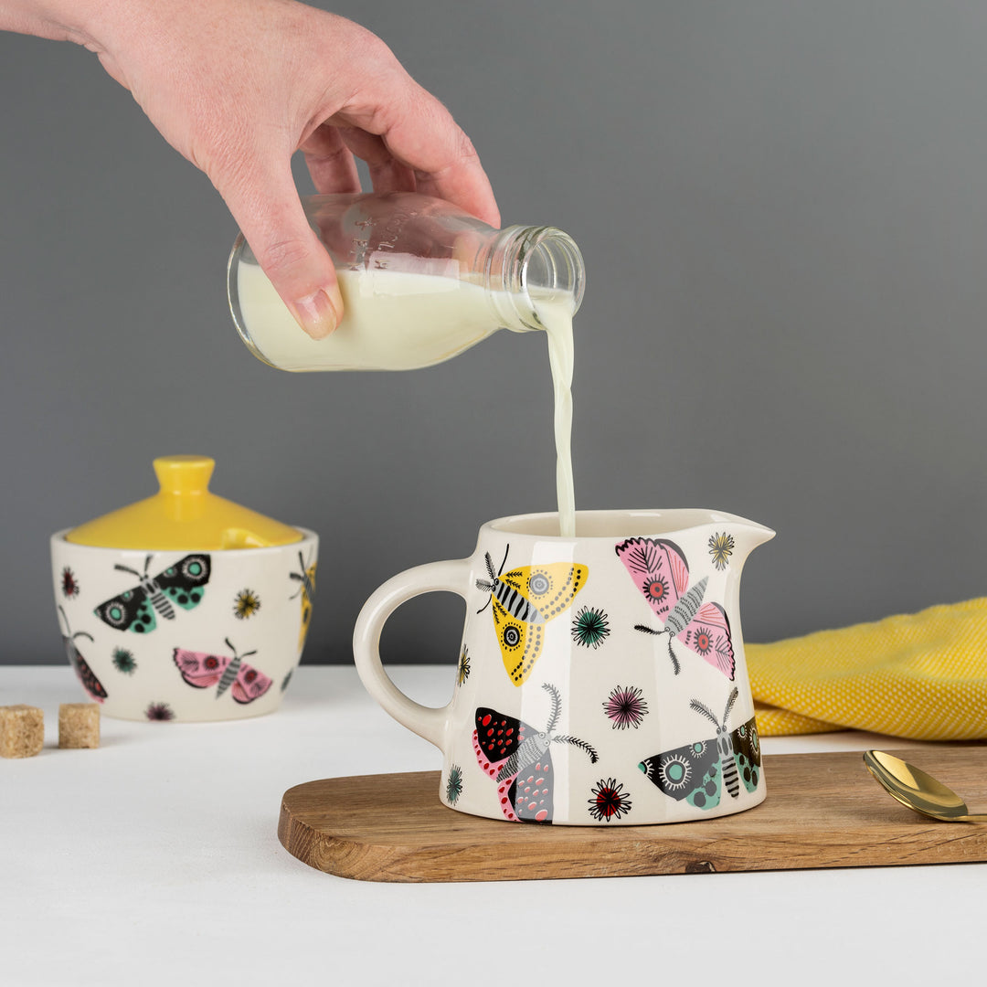 Handmade Ceramic Moth Milk Jug by Hannah Turner