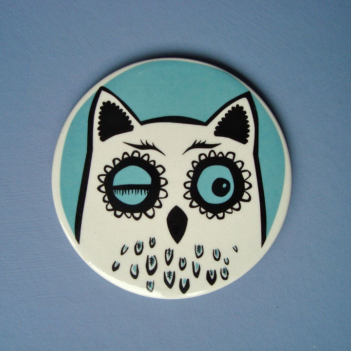 Handmade Ceramic Ceramic Owl Coasters by Hannah Turner