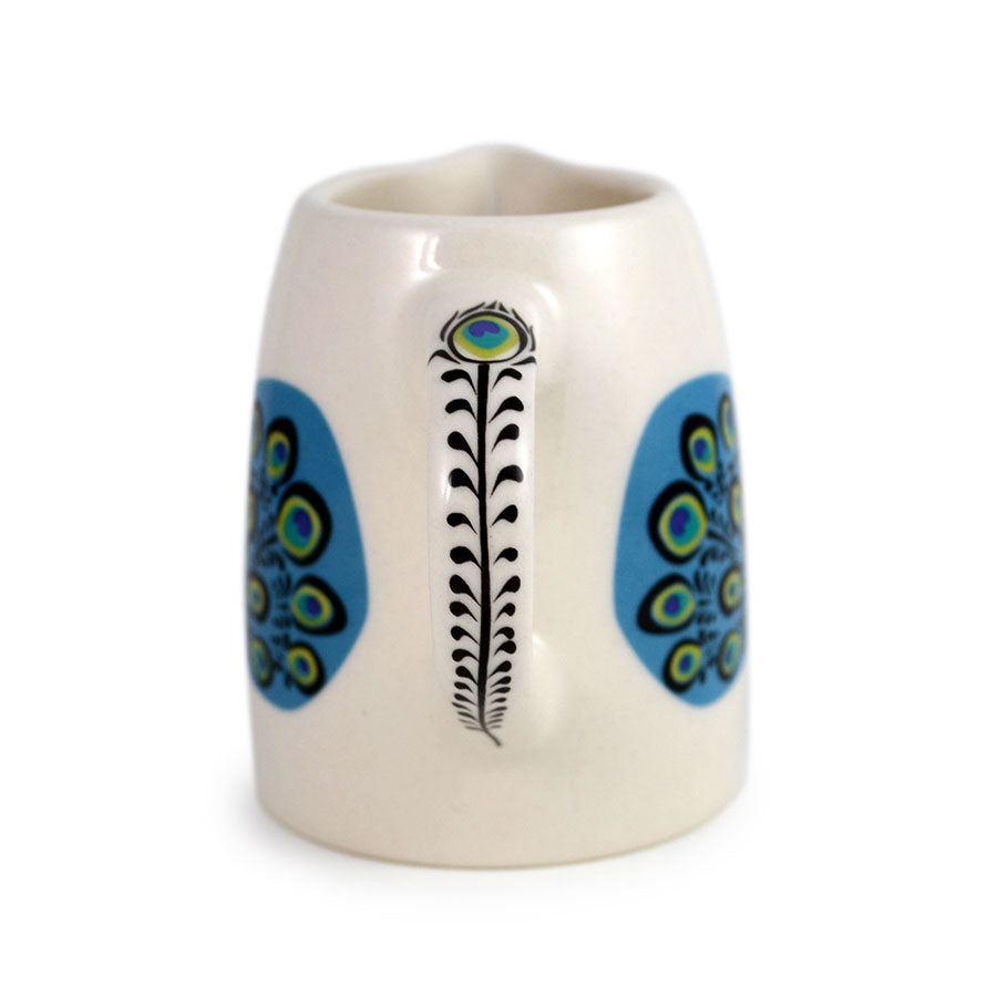 Handmade Ceramic Peacock Small Jug by Hannah Turner