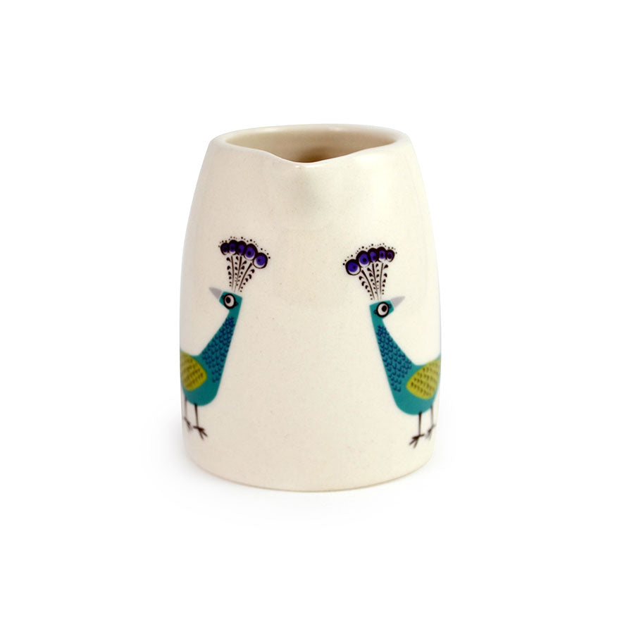 Handmade Ceramic Peacock Small Jug by Hannah Turner