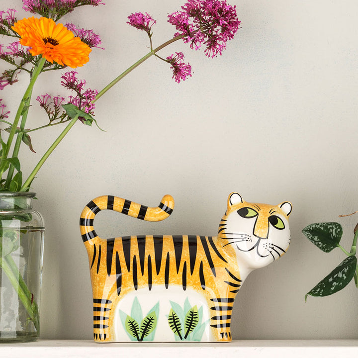 Handmade Ceramic Tiger Money Box by Hannah Turner