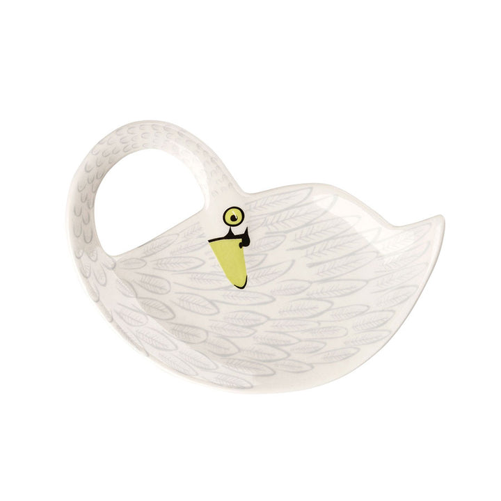 Handmade Ceramic White Swan Trinket Dish by Hannah Turner