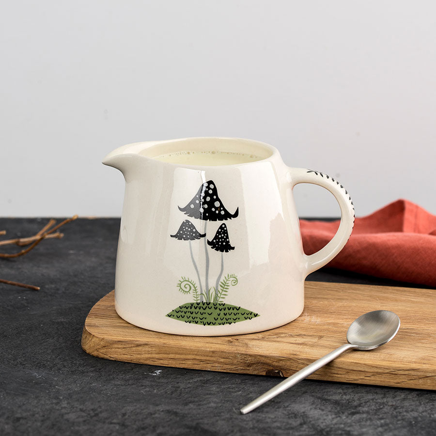 Handmade Ceramic Toadstool Milk Jug by Hannah Turner