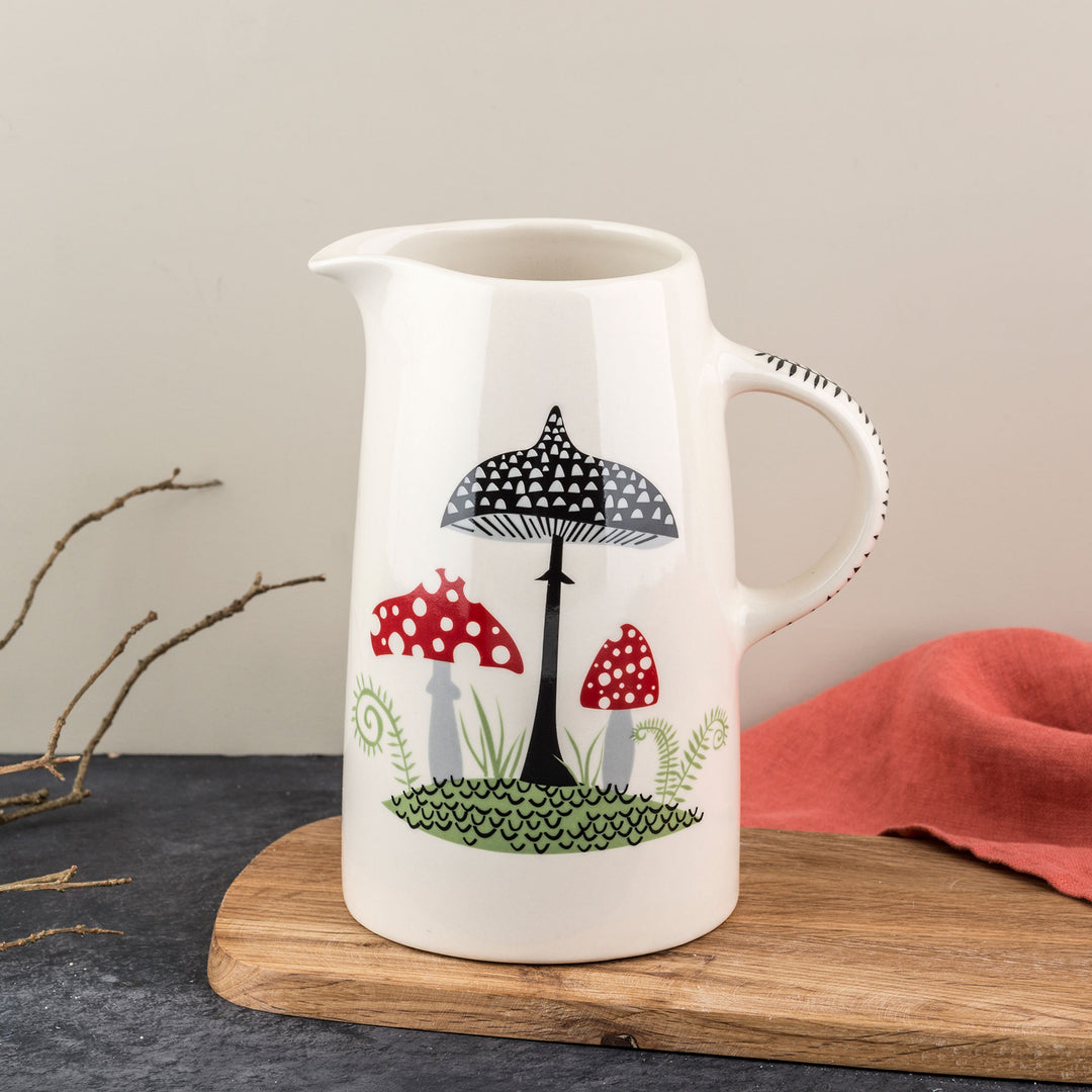 Handmade Ceramic Toadstool Tall Jug by Hannah Turner