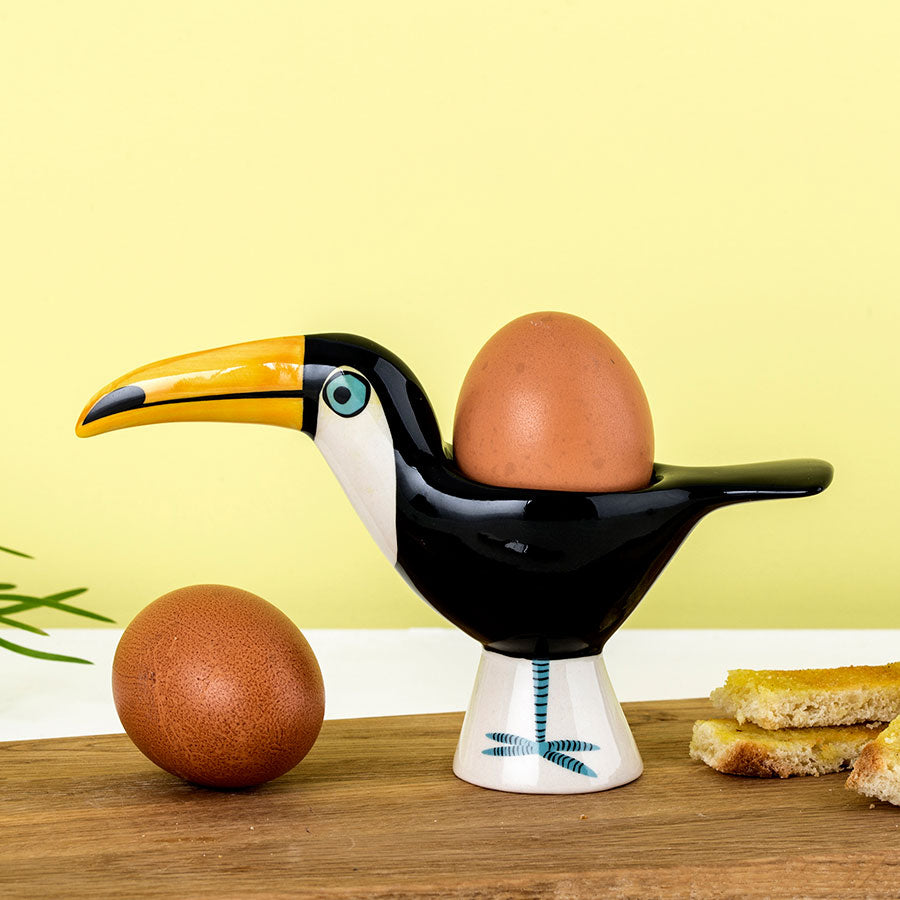 Handmade Ceramic Toucan Egg Cup by Hannah Turner