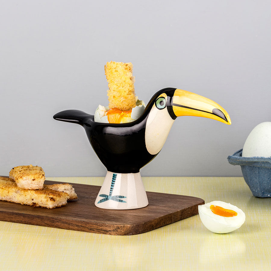 Handmade Ceramic Toucan Egg Cup by Hannah Turner