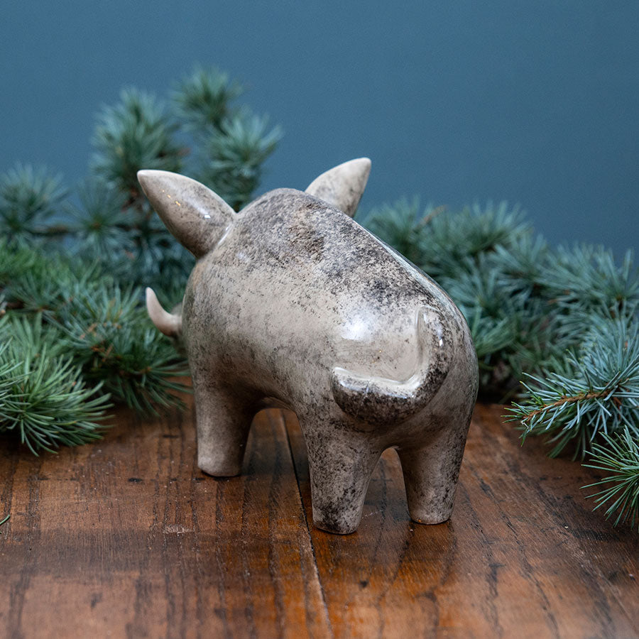 Handmade Ceramic Wild Boar Ornament by Hannah Turner