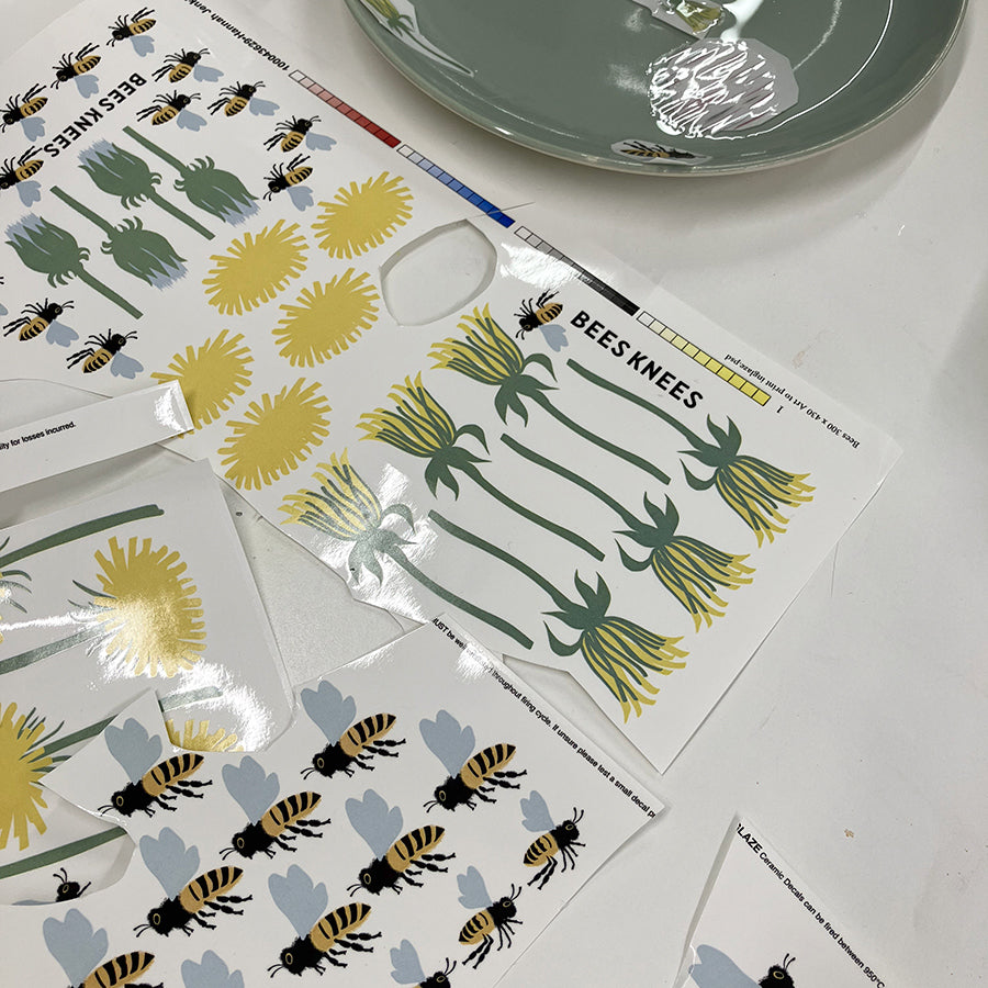 Bee mug transfer designs