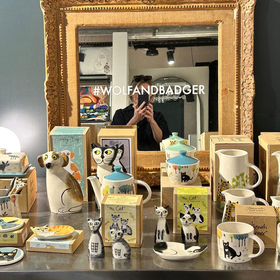 Hannah's designs in Wolf and Badger