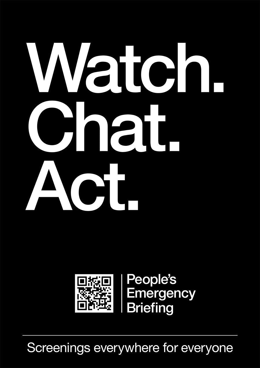 People's emergency briefing poster
