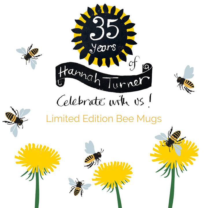 Limited Edition 'Bees Knees' Bee Mug - Hand Decorated by Hannah