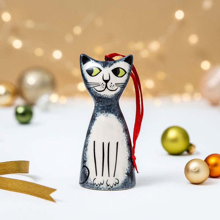 Grey Tabby Cat Hanging Decoration