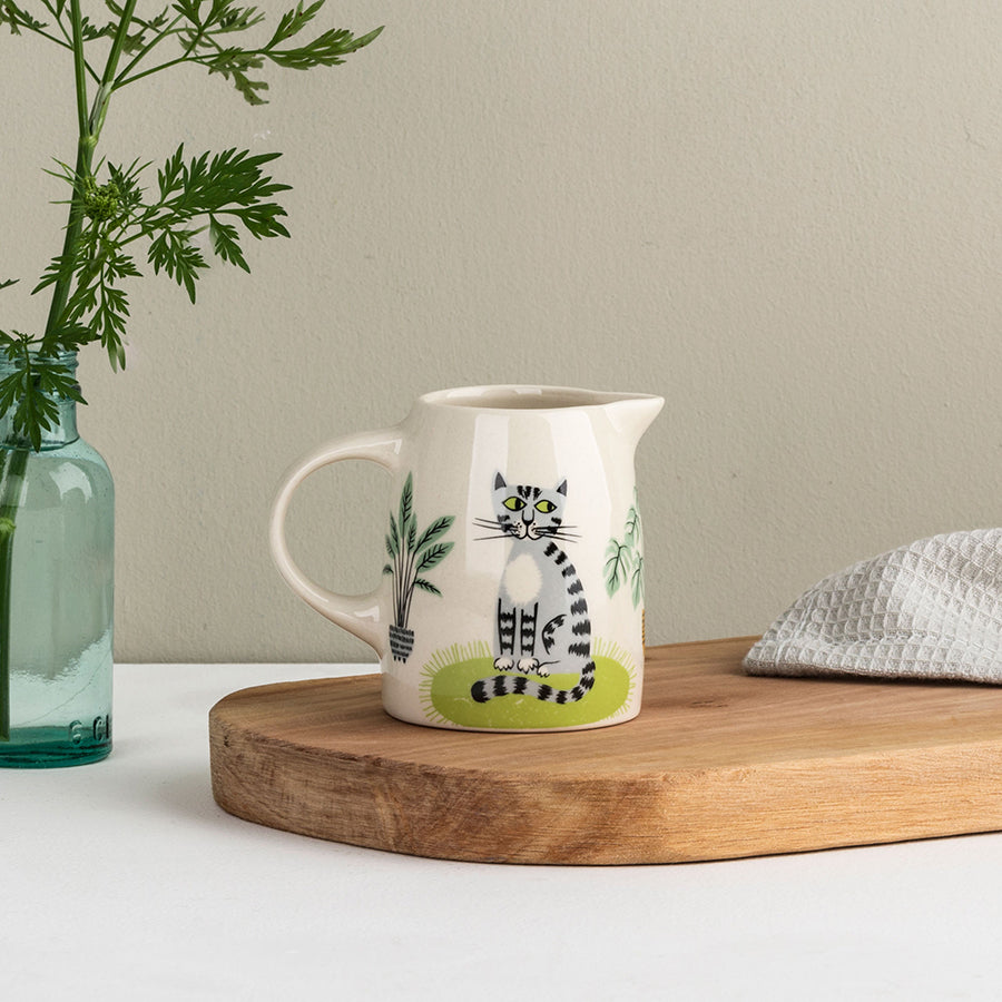 Handmade Ceramic Cat Small Jug by Hannah Turner