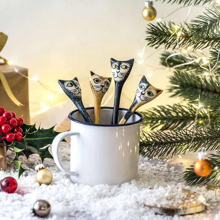 looking for cat presents for cat lovers? Buy Hannah Turner's Cat Spoons