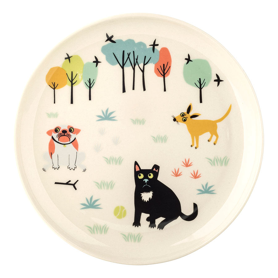 Ceramic Dog Side Plate 1 by Hannah Turner