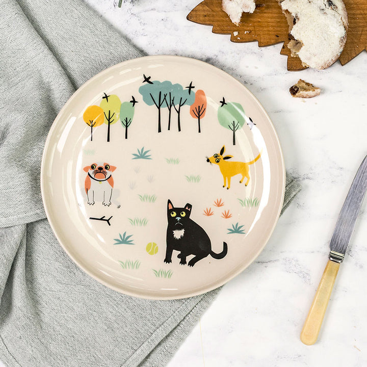Handmade Ceramic Dog Side Plate 1