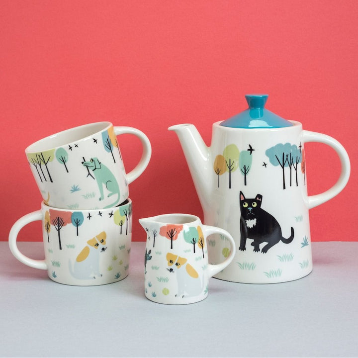 Handmade Ceramic Dog Mugs, Baby Jug, Teapot by Hannah Turner