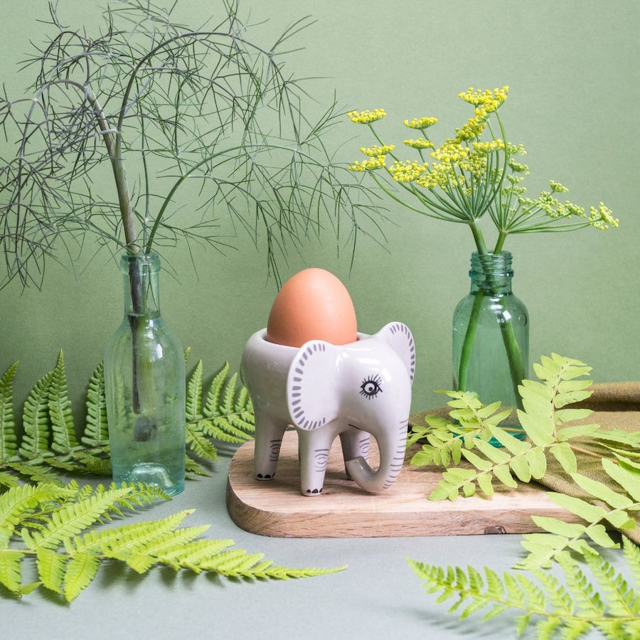 Handmade Ceramic Elephant Egg Cup by Hannah Turner