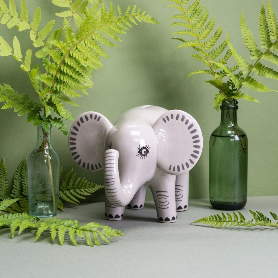 Handmade Ceramic Elephant Money Box by Hannah Turner