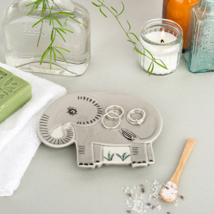 Handmade Ceramic Elephant Trinket Dish by Hannah Turner