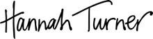 Hannah Turner Logo in black text on white