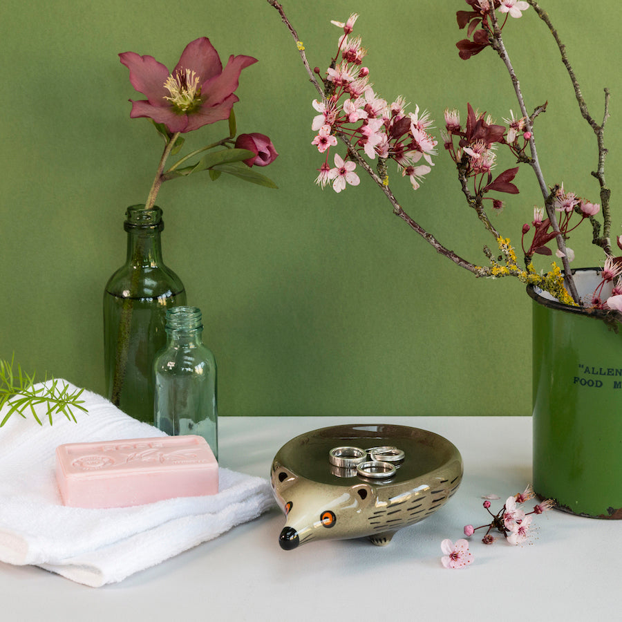 Handmade Ceramic Hedgehog Trinket Dish by Hannah Turner