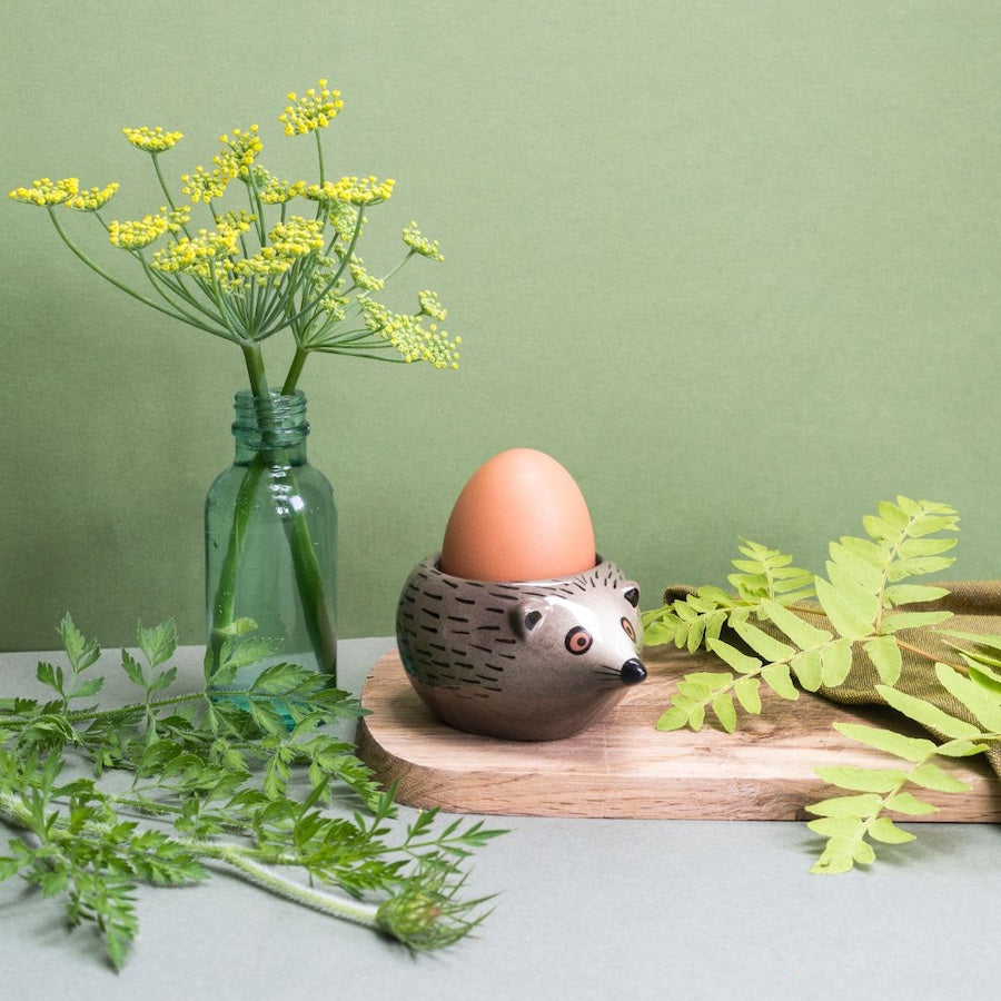 Handmade Ceramic Hedgehog Egg Cup by Hannah Turner