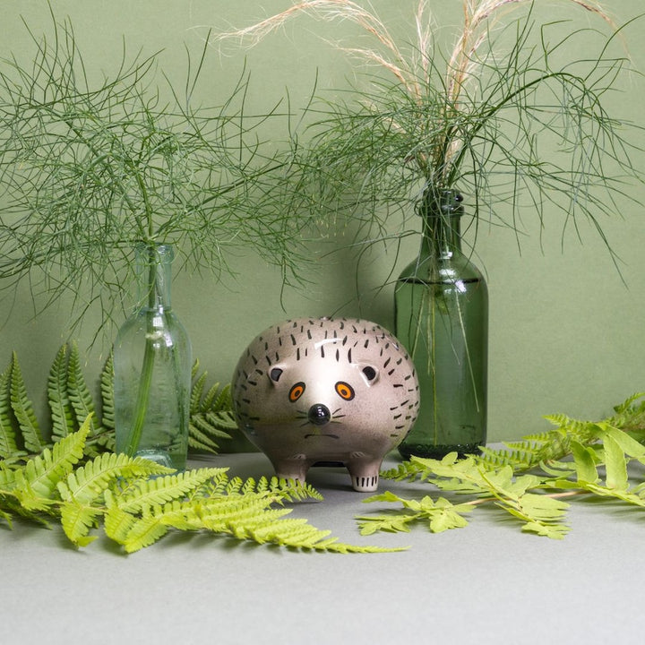 Handmade Ceramic Hedgehog Money Box by Hannah Turner