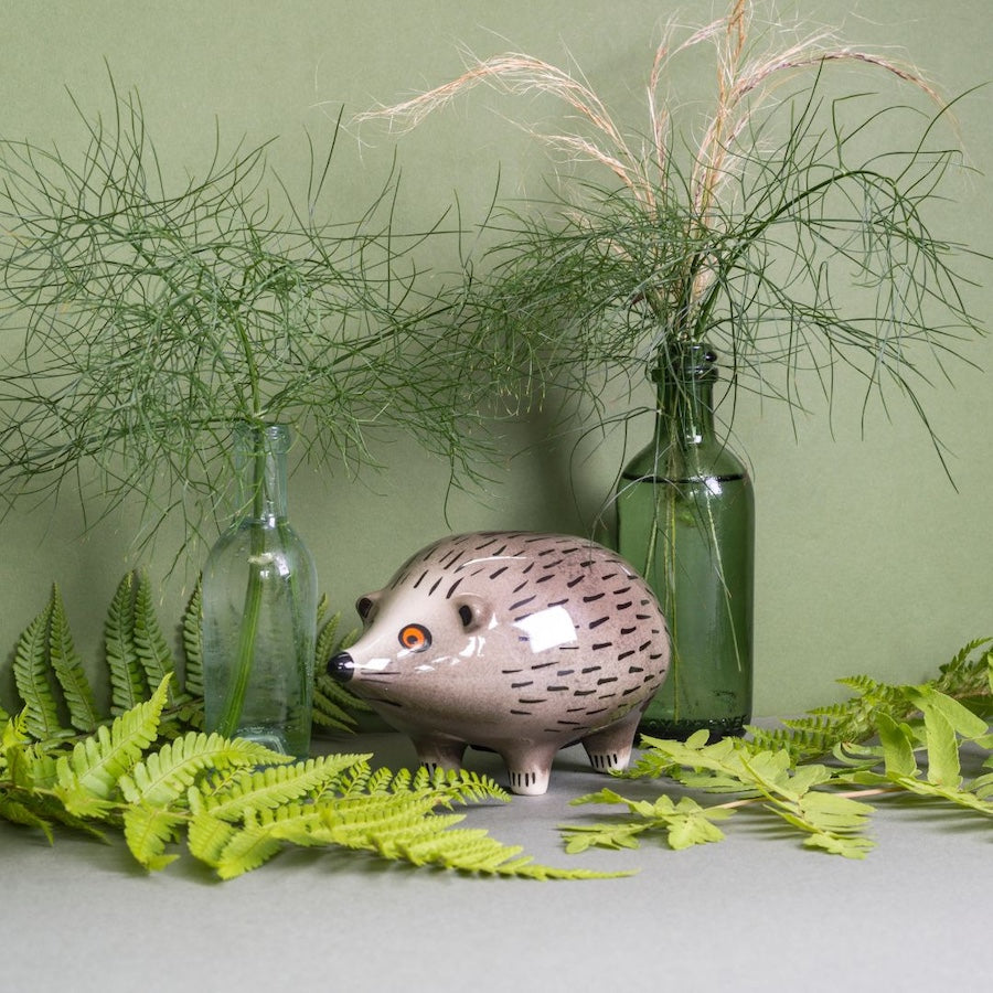 Handmade Ceramic Hedgehog Money Box by Hannah Turner