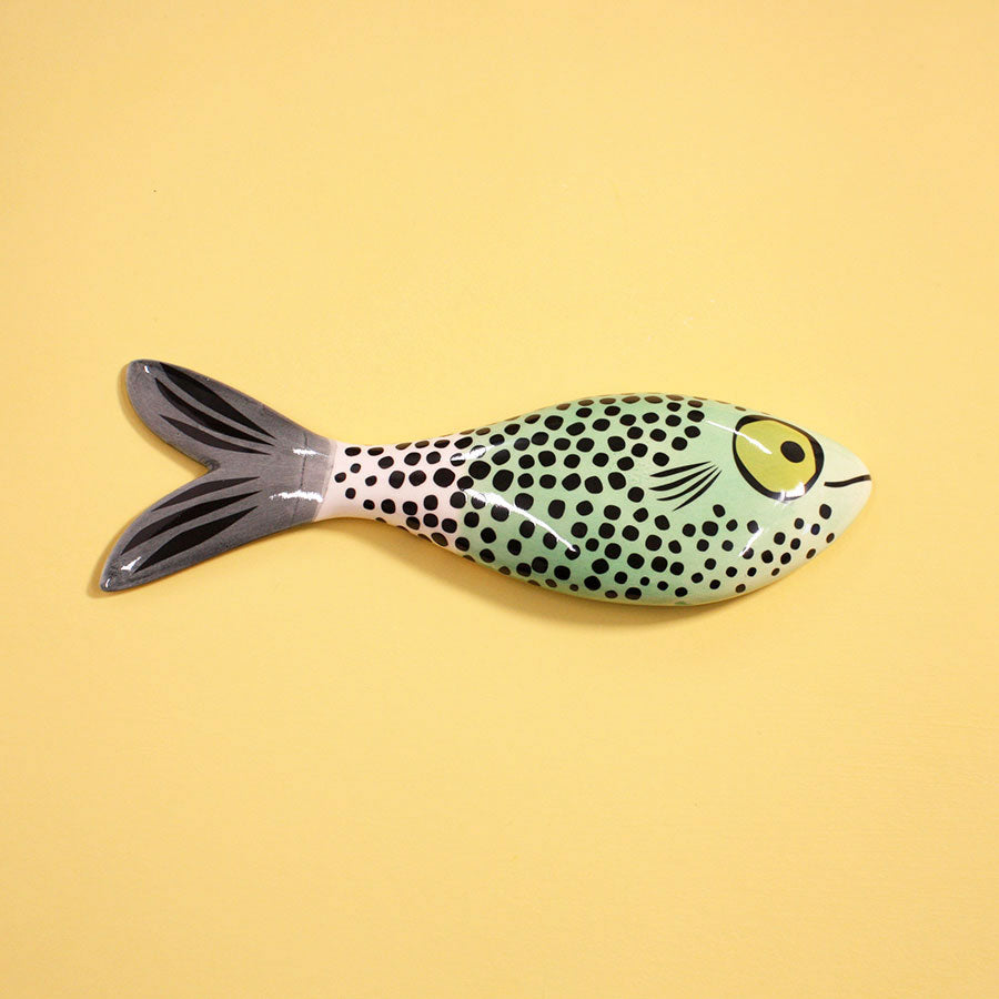 Fish Ceramic Wall Art - Jade Green