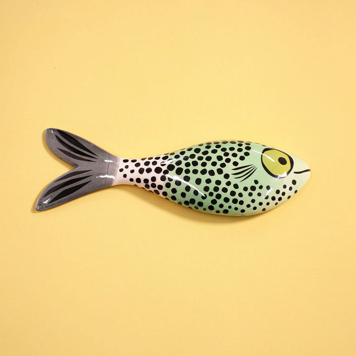 Fish Ceramic Wall Art - Jade Green