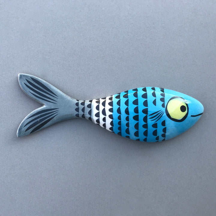 Fish Ceramic Wall Art - Cobalt Blue